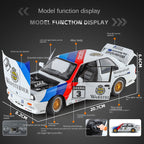 Jin Lifang 1:24 Die-Cast Alloy Model - Compatible with BMW M3 - Racing Livery Edition with Opening Doors, Sound & Light, Pull-Back Action, Shock Absorption & Interactive Steering Wheel