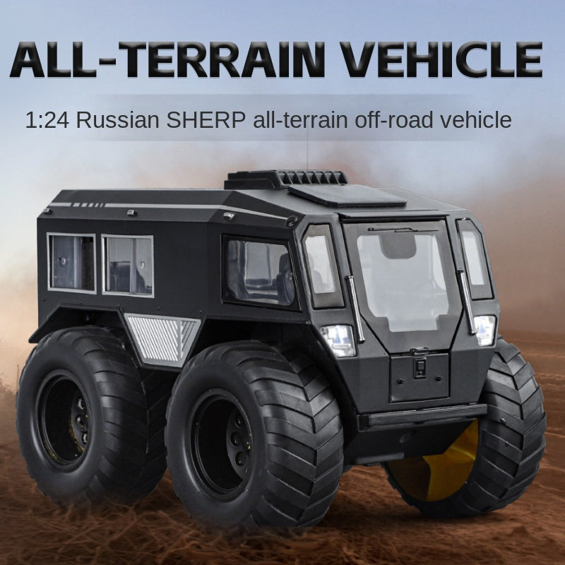 XHD 1:24 Scale Die-Cast Alloy Model Toy Compatible with SHERP All-Terrain Vehicle - Opening Doors, Sound & Light, Pull-Back Function & Shock Absorption - Extreme Off-Road Collection