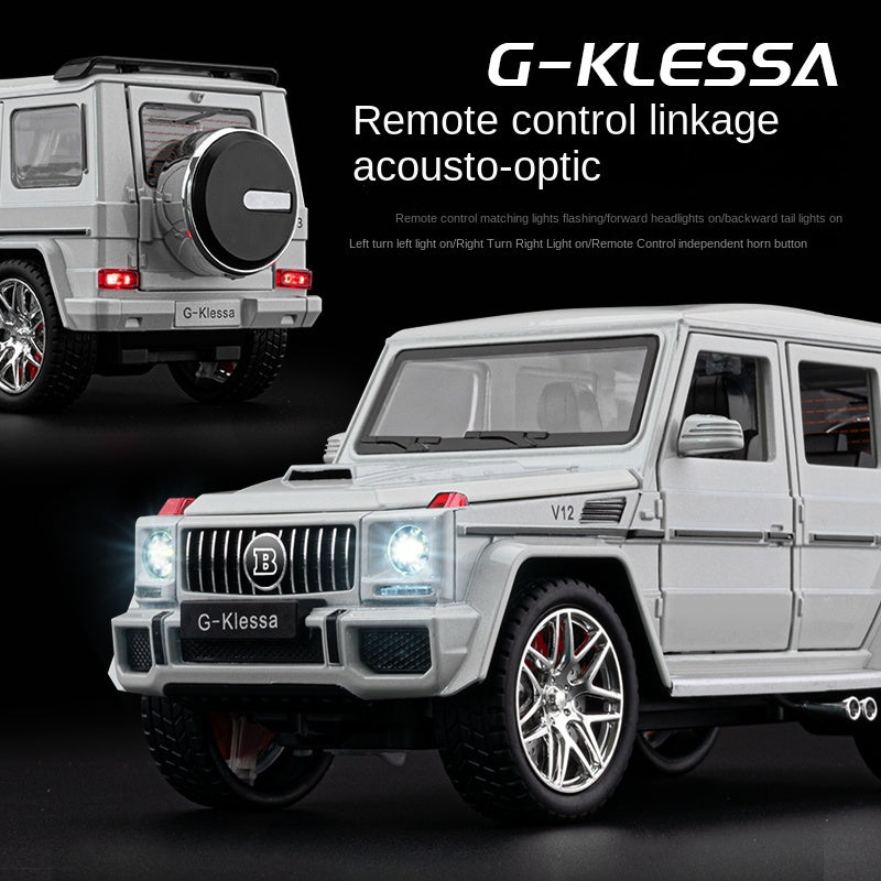 Mercedes-Benz G63 de aleación fundida a presión, escala 1:24, Chezhi - Control remoto, dirección, bocina y avance/retroceso - Colección de vehículos todoterreno