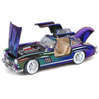 Jin Lifang 1:24 Chrome Edition Die-Cast Alloy Model - Compatible with Mercedes-Benz 300SL Gullwing - Classic Icon with Opening Doors, Sound & Light, Pull-Back Action, Shock Absorption & Interactive Steering