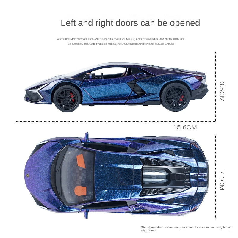 Jinchejiang 1:32 Scale Die-Cast Alloy Model Toy Compatible with Lamborghini Aventador - Opening Doors, Sound & Light, Pull-Back Function, Shock Absorption & Adjustable Rear Wing - Supercar Collection