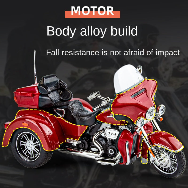 ZGTX 1:9 Scale Die-Cast Davidson Alloy Motorcycle Model Toy - Sound & Light, Pull-Back Function, Shock Absorption & Steering - Cruiser Motorcycle Collection
