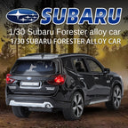 Qiyi 1:30 Scale Licensed Subaru Forester Die-Cast Alloy Model Toy - Opening Doors, Sound & Light, Pull-Back Function, Shock Absorption & Horn - Official SUV Collection