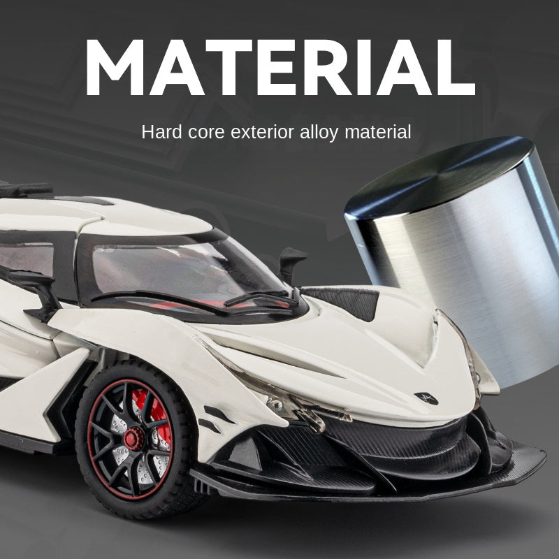 Chezhi 1:24 Scale Die-Cast Alloy Model Toy Compatible with Apollo Intensa Emozione - Opening Doors, Sound & Light, Pull-Back Function, Shock Absorption, Steering & Horn - Hypercar Collection