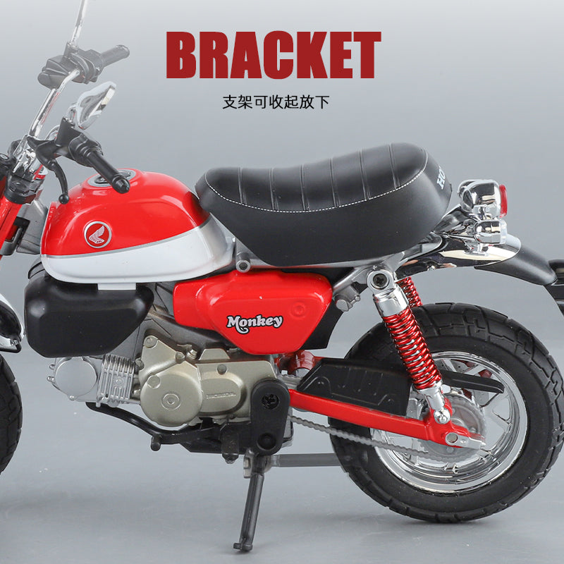 Black Mamba 1:9 Licensed Honda MSX125 (Grom) / Monkey 125 Die-Cast Alloy Model - Official Mini-Moto with Realistic Sound & Light, Coasting Action, Front Suspension, Functional Steering & Liftable Seat