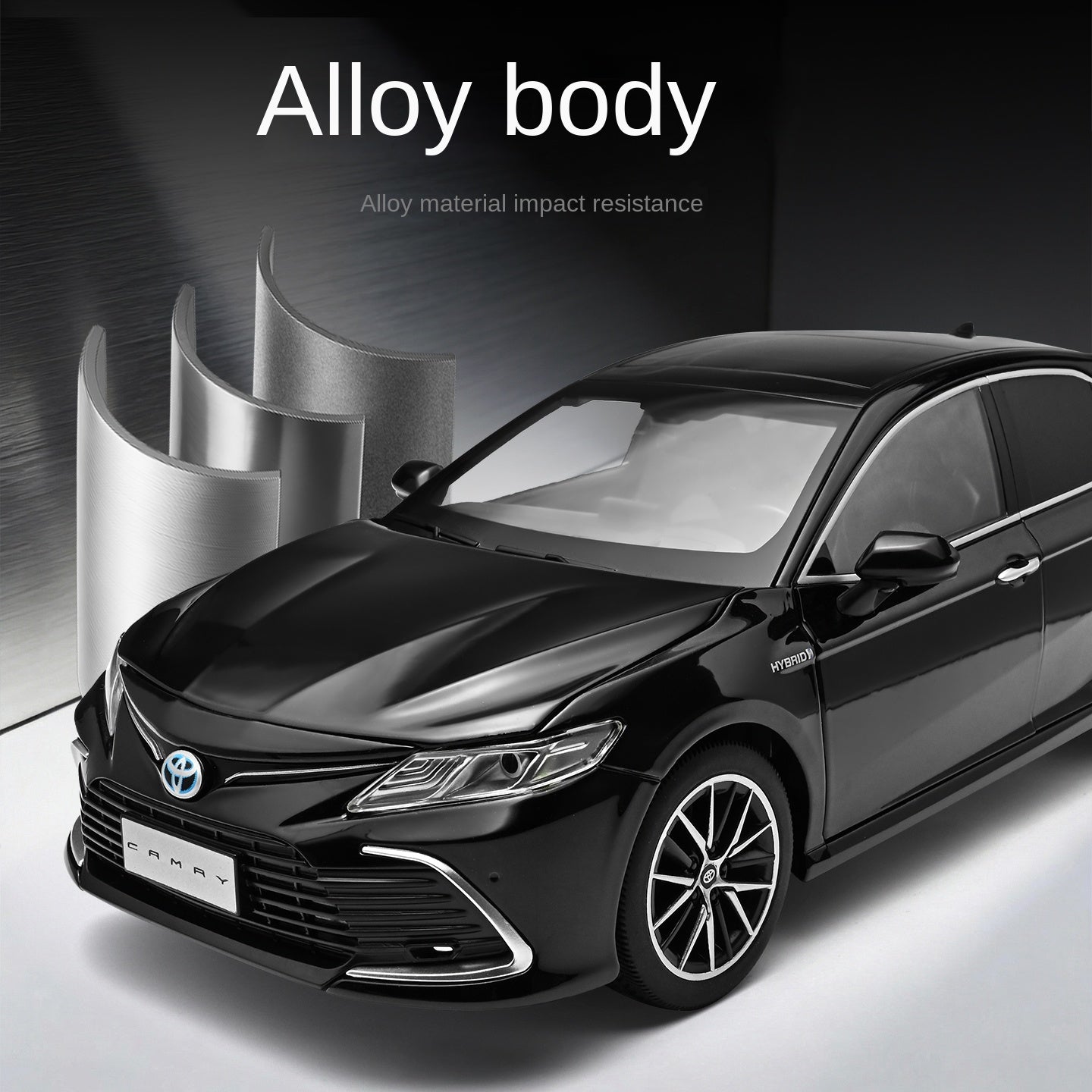 Black Mamba 1:18 Scale Licensed 2023 Toyota Camry Die-Cast Alloy Static Sedan Model - Rolling Function, Opening Doors, Shock Absorption, Steering, Adjustable Seats & Foldable Mirrors - Official Sedan Collection