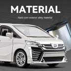 Chezhi 1:32 Scale Die-Cast Alloy Model Toy Compatible with Toyota Vellfire - Opening Doors, Sound & Light, Pull-Back Function - Luxury MPV Collection