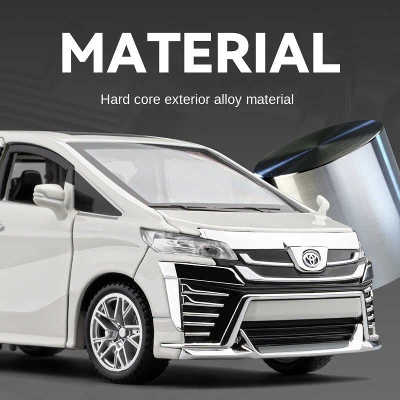 Chezhi 1:32 Scale Die-Cast Alloy Model Toy Compatible with Toyota Vellfire - Opening Doors, Sound & Light, Pull-Back Function - Luxury MPV Collection