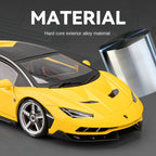 Chezhi 1:18 Die-Cast Alloy Model - Compatible with Lamborghini Aventador SVJ LP770-4 - Ultimate Supercar with Opening Doors, Sound & Light, Pull-Back Action, Shock Absorption & Adjustable Rear Wing