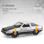 建元1:30 正版授权丰田AE86合金汽车模型 开门声光回力避震玩具车