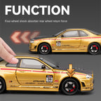 Chezhi 1:24 Scale Tuned Edition Die-Cast Alloy Model Toy Compatible with Nissan Skyline GT-R R34 - Opening Doors, Sound & Light, Pull-Back Function, Shock Absorption, Steering, Horn, Foldable Mirrors & Removable Fuel Cap - JDM Sports Car Collection