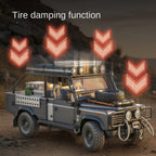 Jin Lifang 1:24 Die-Cast Alloy Model - Compatible with Land Rover Defender Off-Road Edition - Feature-Packed with Detachable Roof Accessories, Winch, Opening Doors, Realistic Sound & Light, Pull-Back Action & Shock Absorption - Collector's Edition