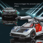 XHD 1:32 Die-Cast Alloy Model - Compatible with Pagani Huayra BC - Ultimate Hypercar with Opening Doors, Sound & Light, Pull-Back Action & Shock Absorption