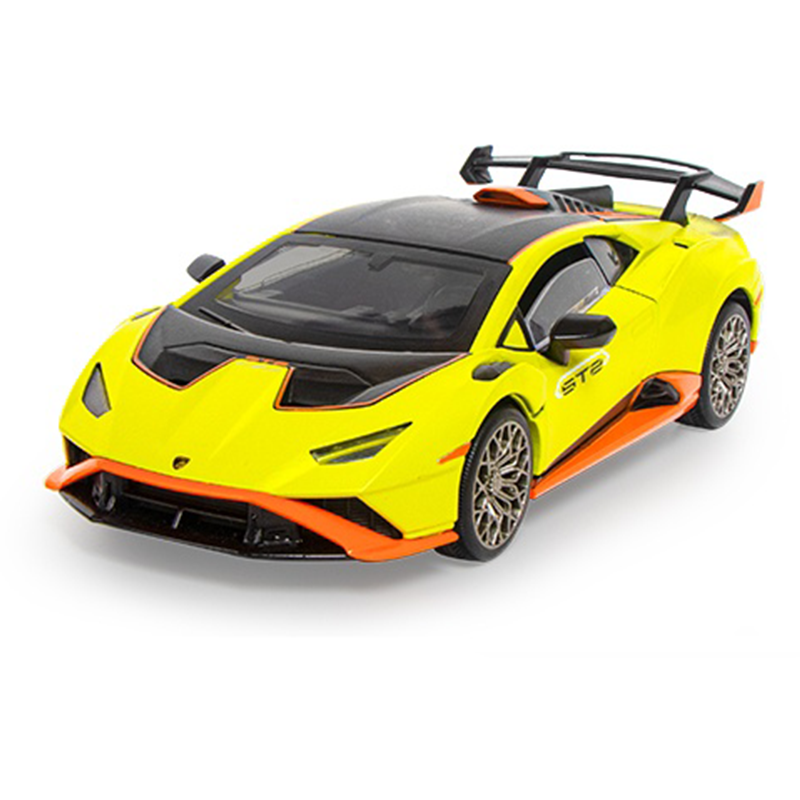 OK 1:32 Die-Cast Alloy Model - Compatible with Lamborghini Huracán STO Supercar - Feature-Packed with Opening Doors, Realistic Sound & Light, Pull-Back Action & Shock Absorption