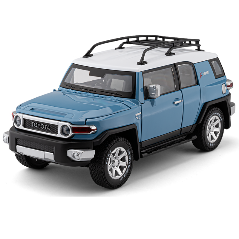 Chezhi 1:24 Licensed Toyota FJ Cruiser Die-Cast Alloy Model - Official Off-Road SUV with Opening Doors, Sound & Light, Pull-Back Action, Shock Absorption, Steering, Horn, Opening Fuel Cap & Foldable Mirrors