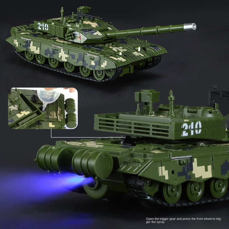 XHD 1:35 Scale Type 99A Main Battle Tank Die-Cast Alloy Model Toy - Smoke Effect, Opening Hatches, Sound & Light, Pull-Back Function - Modern Armor Collection