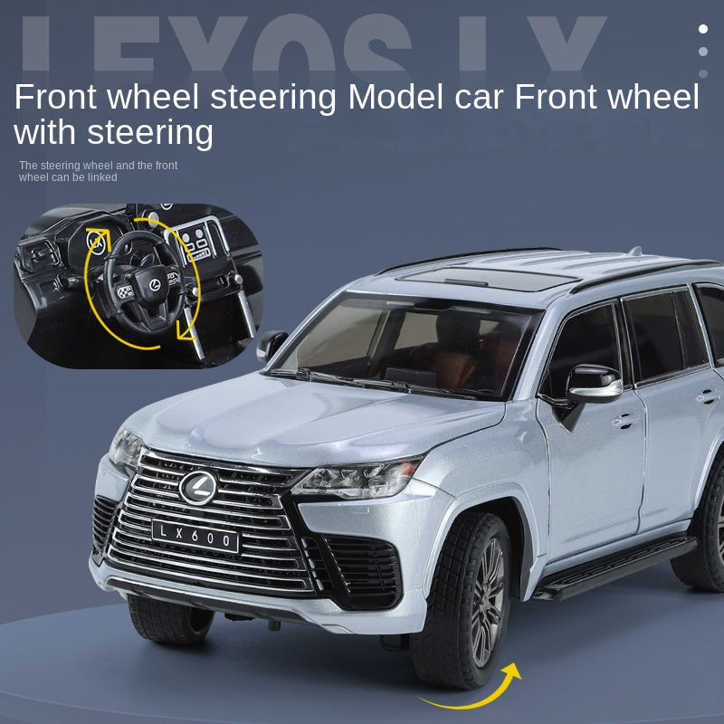 Chimei 1:24 Scale Die-Cast Alloy Model Toy Compatible with Lexus LX600 - Openable Sunroof, Adjustable Seats, Opening Doors, Sound & Light, Pull-Back Function, Shock Absorption, Steering & Horn - Luxury SUV Collection