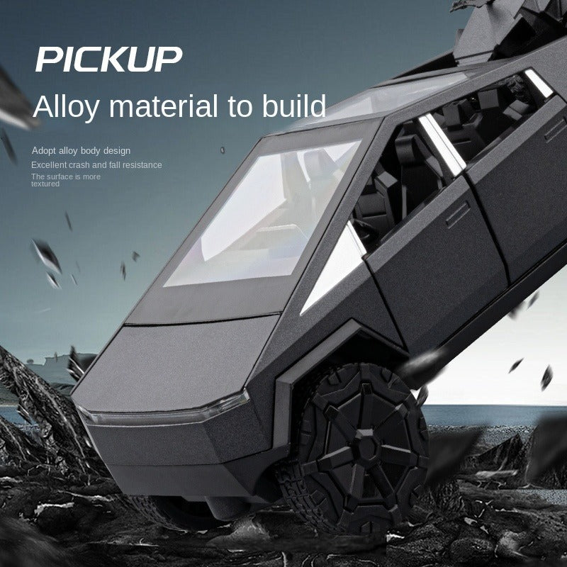 Tesla Cybertruck a control remoto Chezhi, escala 1:24, modelo de aleación fundida a presión, con control remoto, avance/retroceso, dirección y bocina. Colección de camiones eléctricos.