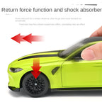 Black Mamba 1:24 Scale Licensed BMW M3 Die-Cast Alloy Model Toy - Opening Doors, Sound & Light, Pull-Back Function, Shock Absorption, Steering, Horn & Adjustable Seats - Sports Car Collection