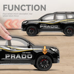 Chezhi 1:18 Licensed Toyota Land Cruiser Prado Die-Cast Alloy Model - Official Off-Road SUV with Opening Doors, Sound & Light, Pull-Back Action, Shock Absorption, Interactive Steering Wheel, Foldable Mirrors & Opening Fuel Cap