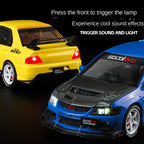 Jinglifang 1:24 Scale Licensed Mitsubishi Lancer Evolution IX Tuned Edition Die-Cast Alloy Model Toy - Opening Doors, Sound & Light, Pull-Back Function, Shock Absorption & Steering - JDM Sports Car Collection