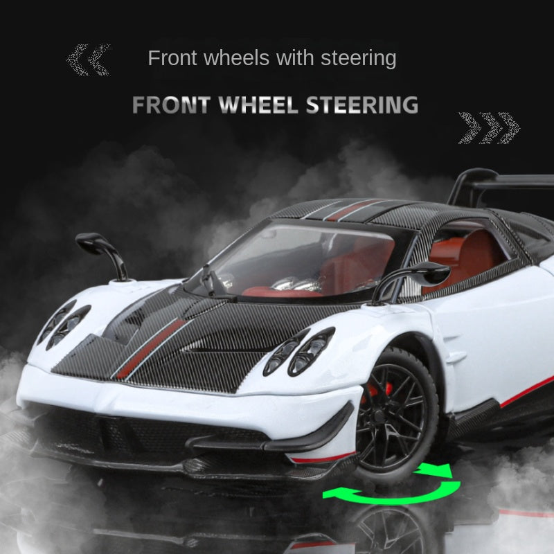 XHD 1:24 Spray Edition Die-Cast Alloy Model - Compatible with Pagani Huayra BC - Ultimate Hypercar with Opening Doors, Sound & Light, Pull-Back Action, Shock Absorption & Steering