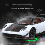 XHD 1:24 Spray Edition Die-Cast Alloy Model - Compatible with Pagani Huayra BC - Ultimate Hypercar with Opening Doors, Sound & Light, Pull-Back Action, Shock Absorption & Steering