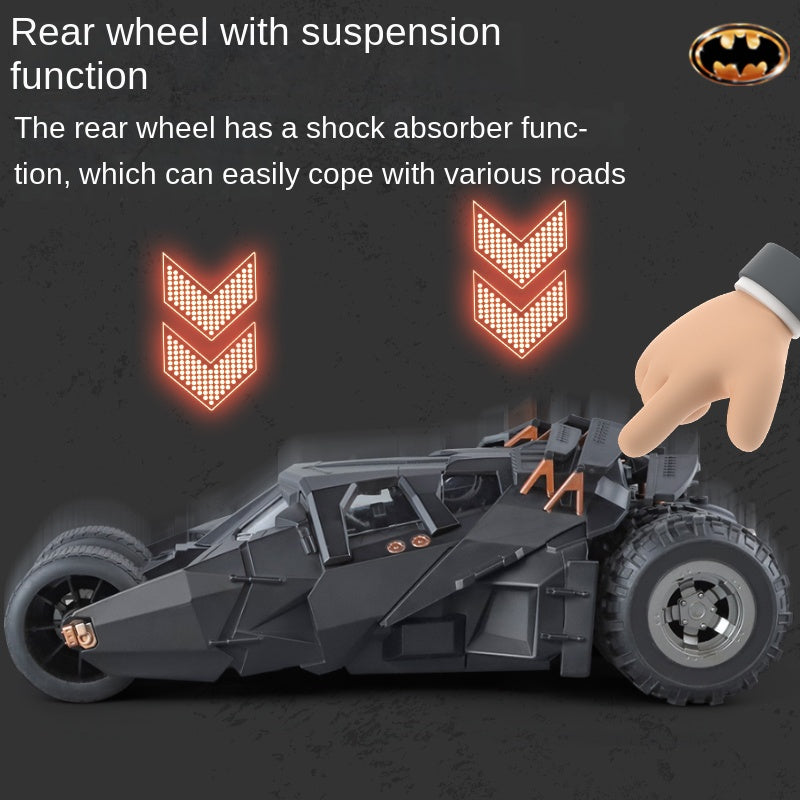 QiYi 1:18 Licensed The Dark Knight Trilogy Batmobile “Tumbler” Die-Cast Alloy Model - Official Movie Replica with Spray Effect, Opening Canopy, Sound & Light & Coasting Action