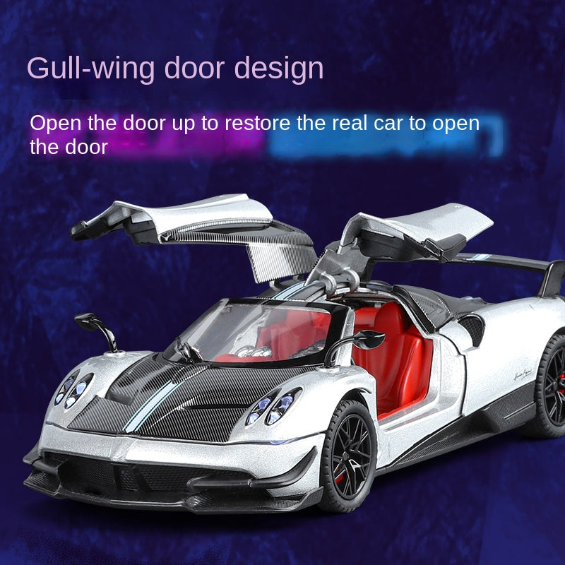 XHD 1:24 Die-Cast Alloy Model - Compatible with Pagani Huayra BC - Ultimate Hypercar with Opening Doors, Sound & Light, Pull-Back Action, Shock Absorption & Steering