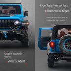 OK 1:18 Scale Die-Cast Alloy Model Toy Compatible with Jeep Wrangler Rubicon - Opening Doors, Sound & Light, Shock Absorption, Steering, Horn, Adjustable Seats & Foldable Mirrors - Off-Road Vehicle Collection