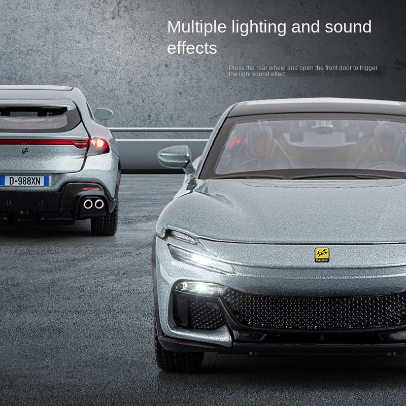 Jiaye 1:32 Die-Cast Alloy Model - Compatible with Ferrari Purosangue - First Ferrari FUV with Opening Doors, Sound & Light, Pull-Back Action & Shock Absorption