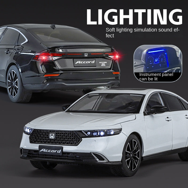 Black Mamba 1:18 Licensed Honda Accord Die-Cast Alloy Model - Official Family Sedan with Opening Doors, Sound & Light, Shock Absorption, Interactive Steering Wheel, Adjustable Seats, Opening Fuel Cap & Foldable Mirrors