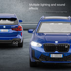 Jiaye 1:32 Die-Cast Alloy Model - Compatible with BMW X3 M - High-Performance SUV with Opening Doors, Sound & Light, Pull-Back Action & Shock Absorption