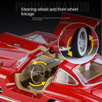 Jinglifang 1:24 Scale Die-Cast Alloy Model Toy Compatible with Mercedes-Benz 300SL - Opening Doors, Sound & Light, Pull-Back Function, Shock Absorption & Steering - Classic Sports Car Collection