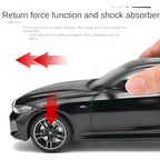 Black Mamba 1:24 Scale Licensed BMW 325Li Die-Cast Alloy Model Toy - Opening Doors, Sound & Light, Pull-Back Function, Shock Absorption, Steering, Horn & Adjustable Seats - Luxury Sedan Collection