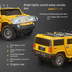 OK 1:18 Die-Cast Alloy Model - Compatible with Hummer H2 - Full-Size Off-Road SUV with Opening Doors, Sound & Light, Shock Absorption, Interactive Steering Wheel, Adjustable Seats & Opening Fuel Cap