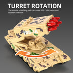 XHD 1:35 Scale TOS-1 Heavy Rocket Launcher Tank Die-Cast Alloy Battle Vehicle Model Toy - Smoke Effect, Ejectable Missiles, Sound & Light, Pull-Back Function - Military Vehicle Collection