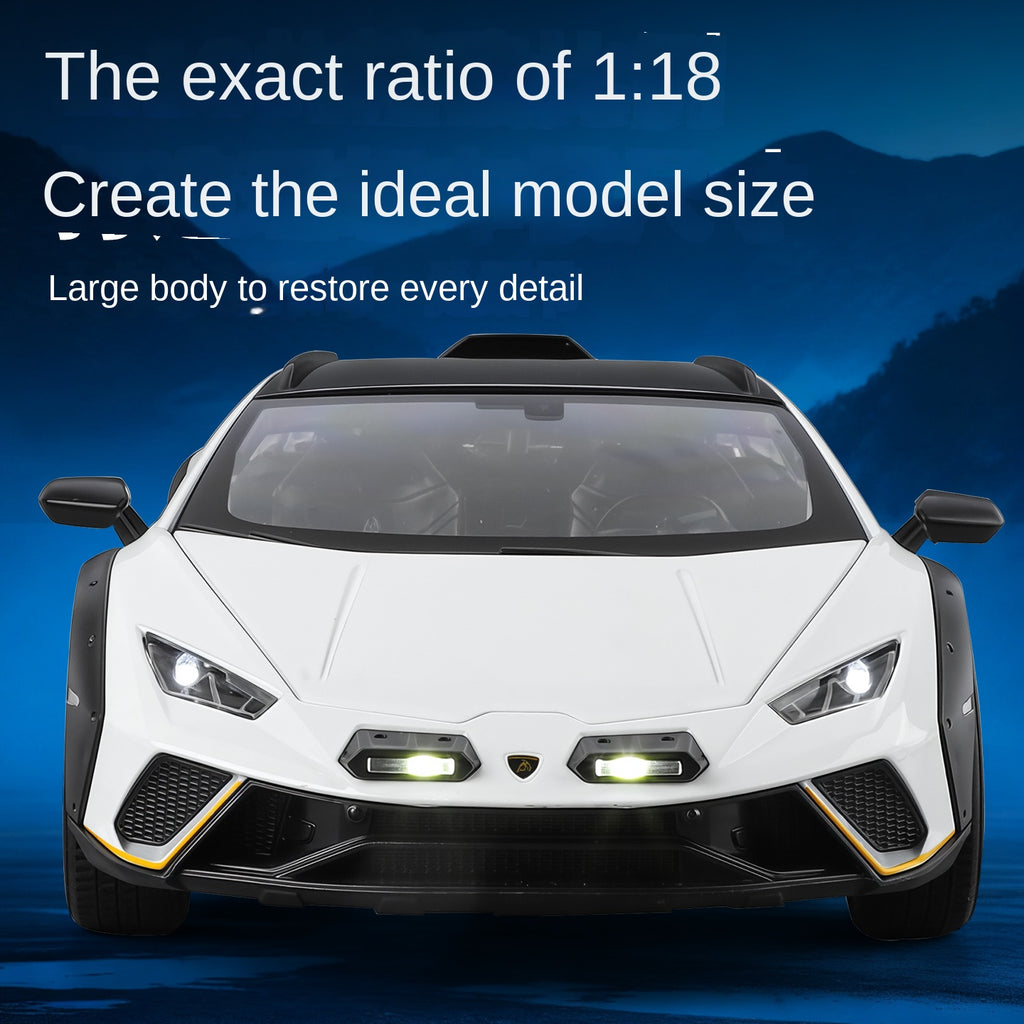 Black Mamba 1:18 Scale Licensed Lamborghini Huracán Sterrato Die-Cast Alloy Model Toy - Opening Doors, Sound & Light, Shock Absorption, Steering, Horn, Adjustable Rear Wing & Adjustable Seats - Off-Road Supercar Collection