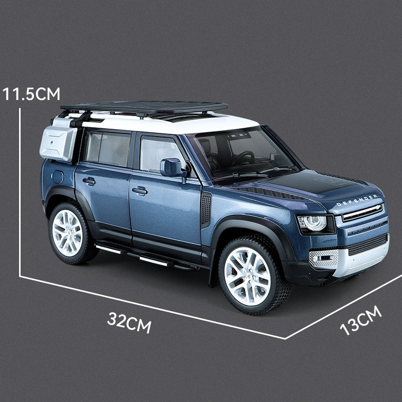 Qiyi 1:18 Scale Licensed Land Rover Defender 110 Die-Cast Alloy Model Toy - Opening Doors, Sound & Light, Shock Absorption, Steering & Horn - Official Off-Road Vehicle Collection