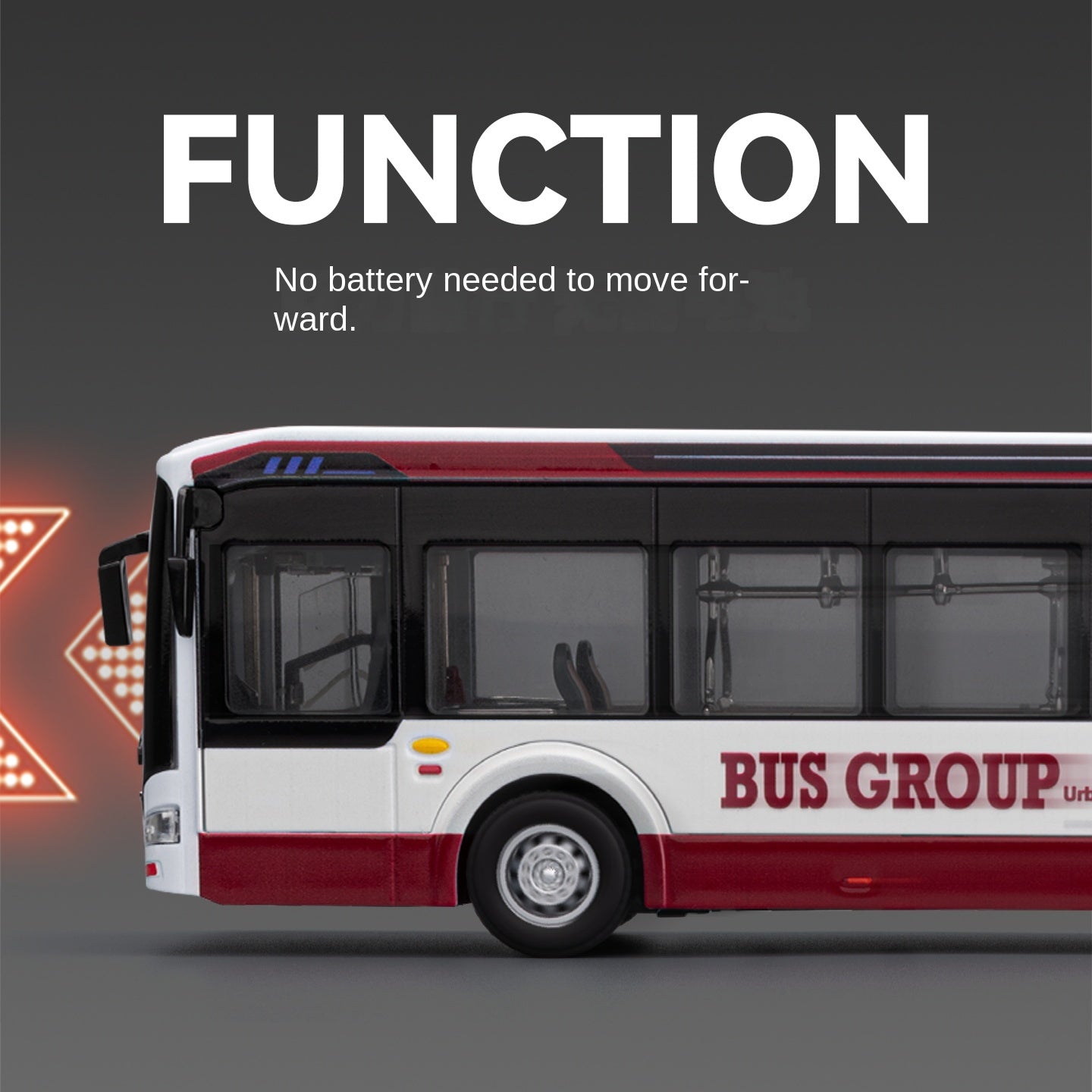 Autobús de nueva energía Chezhi a escala 1:42, modelo de aleación fundida a presión. Puertas que se abren, sonido e iluminación, función de retroceso. Colección de transporte público.