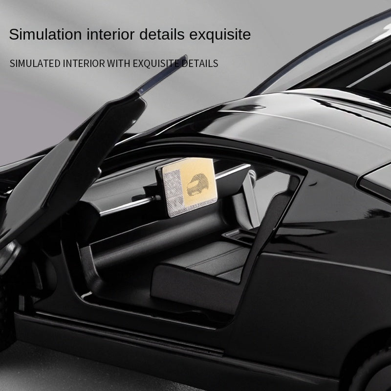 XHD 1:32 Scale Die-Cast Alloy Model Toy Compatible with Tesla Robotaxi - Opening Doors, Sound & Light, Pull-Back Function & Shock Absorption - Autonomous Vehicle Collection