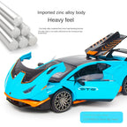 OK 1:32 Die-Cast Alloy Model - Compatible with Lamborghini Huracán STO Supercar - Feature-Packed with Opening Doors, Realistic Sound & Light, Pull-Back Action & Shock Absorption
