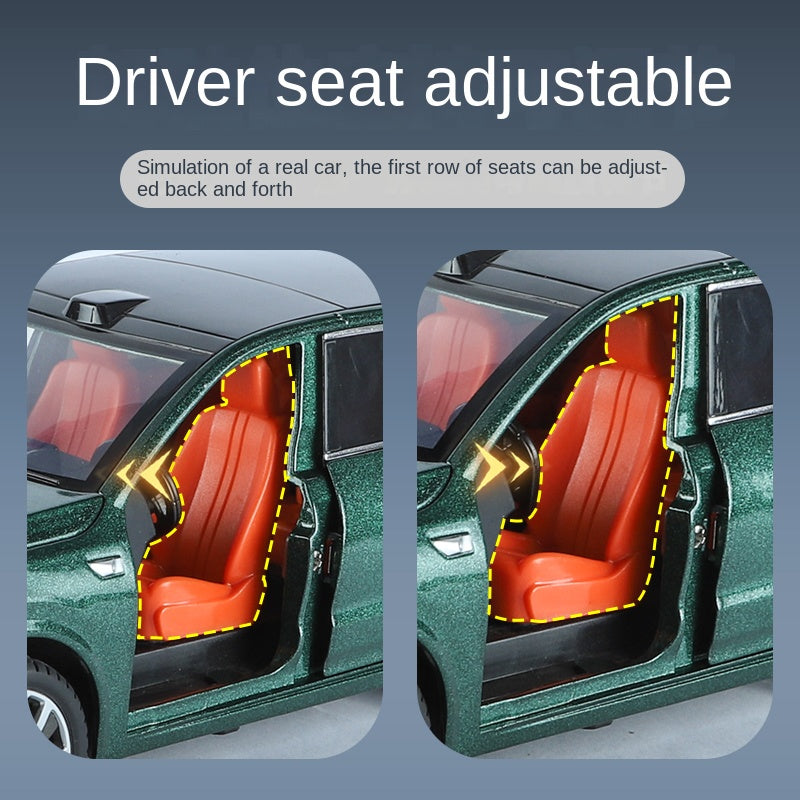 ZGTX 1:24 Scale Die-Cast Alloy Model Toy Compatible with Li Auto L9 - Opening Doors, Sound & Light, Pull-Back Function, Shock Absorption, Steering, Horn & Adjustable Seats - Smart Family SUV Collection