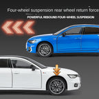 Black Mamba 1:24 Scale Licensed Audi A6L Die-Cast Alloy Model Toy - Opening Doors, Sound & Light, Pull-Back Function, Shock Absorption, Steering, Horn & Adjustable Seats - Luxury Sedan Collection