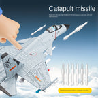Chezhi 1:89 Scale Licensed J-15 Carrier-Based Fighter Die-Cast Alloy Aircraft Model with Display Stand - Ejectable Missiles, Opening Hatches, Sound & Light, Pull-Back Function - Official Naval Aviation Collection