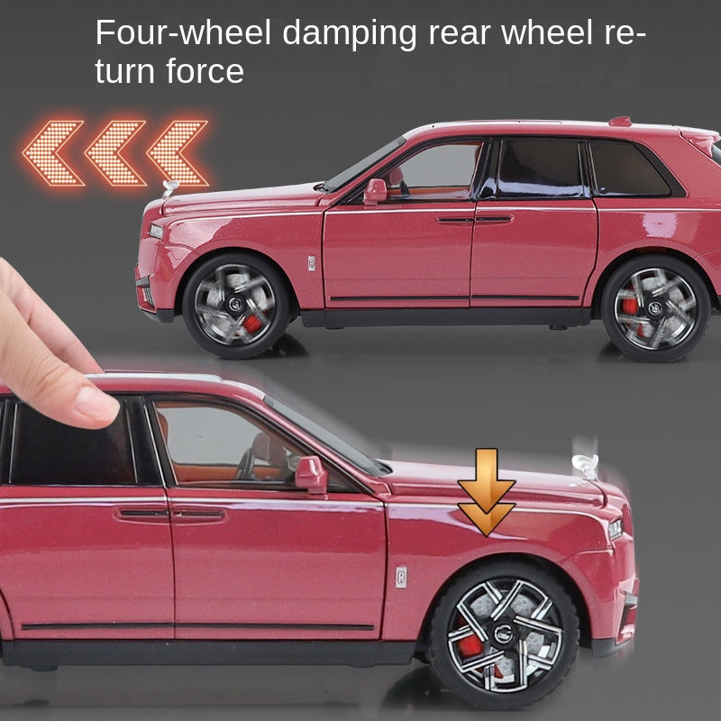 Jin Lifang 1:24 Die-Cast Alloy Model - Compatible with Rolls-Royce Cullinan - Ultimate Luxury SUV with Starlight Headliner, Adjustable Seats, Foldable Spirit of Ecstasy, Opening Doors, Sound & Light & Pull-Back Action