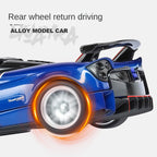 Juguete modelo de aleación fundida a presión a escala 1:30 compatible con Pagani Huayra BC: techo desmontable, puertas que se abren, sonido e iluminación, función de retroceso y amortiguación - Colección Hypercar