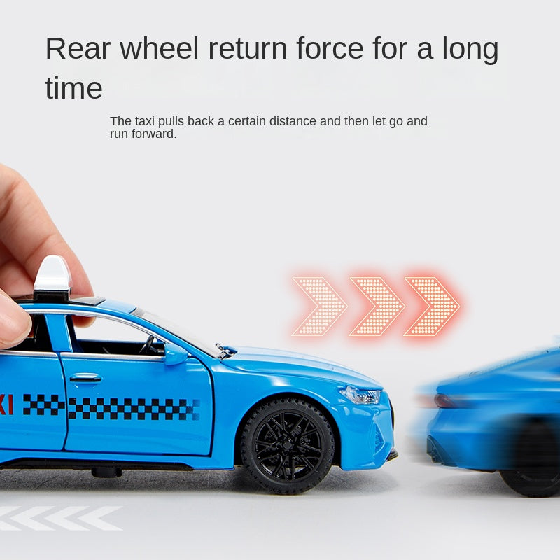 Chimei 1:32 Scale Die-Cast Alloy Model Toy Compatible with Audi RS7 Taxi - Opening Doors, Sound & Light, Pull-Back Function - Special Vehicle Collection