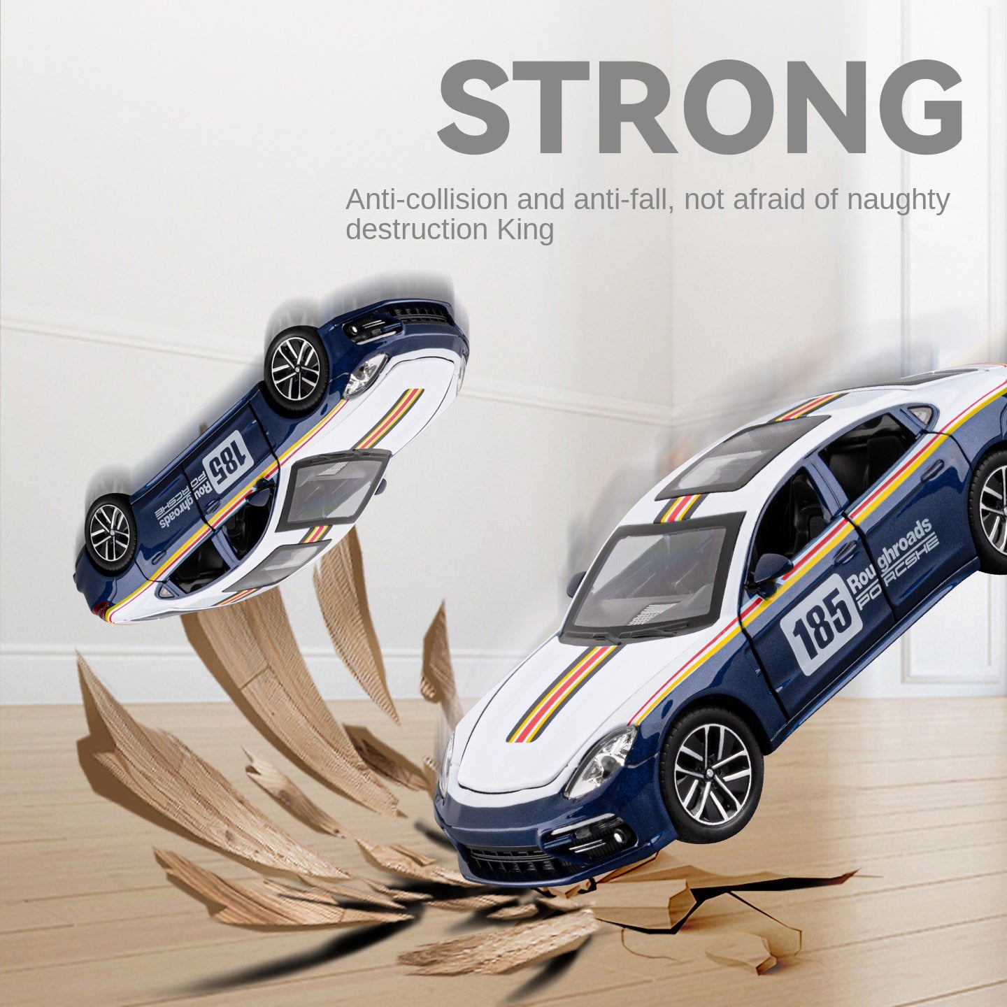 Modelo de juguete Chezhi a escala 1:32 de aleación fundida a presión, compatible con Porsche Panamera Track Edition. Puertas que se abren, sonido e iluminación, función de retroceso y alerón trasero ajustable. Colección de sedán deportivo.