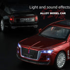 OK 1:32 Scale Die-Cast Alloy Model Toy Compatible with Hongqi H9 - Opening Doors, Sound & Light, Pull-Back Function & Shock Absorption - Luxury Sedan Collection